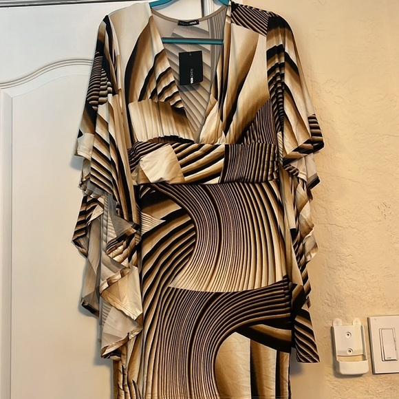 🤎FASHION NOVA 🤎 SEXY!!!! Nothing To Hide Mini Dress - Brown/Combo - Picture 2 of 7